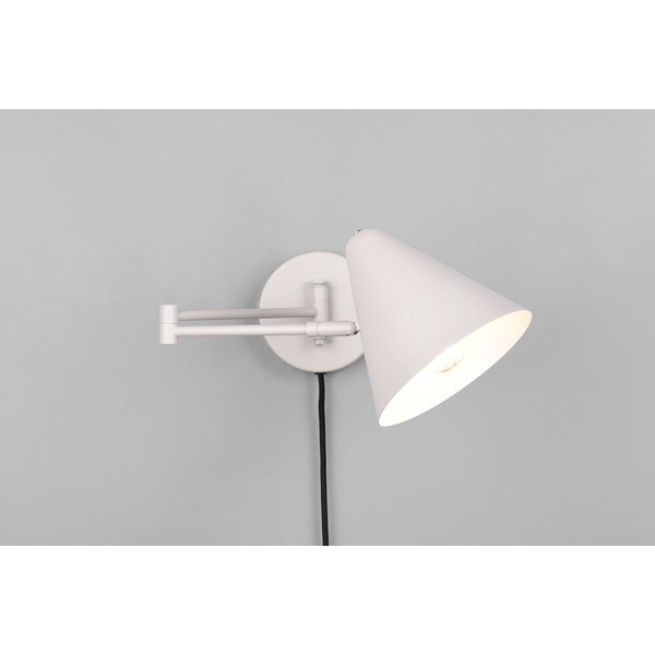 Slonokoščena stenska svetilka z upogljivo konstrukcijo z vtikačem ø 15 cm Cosima – Trio-image-1