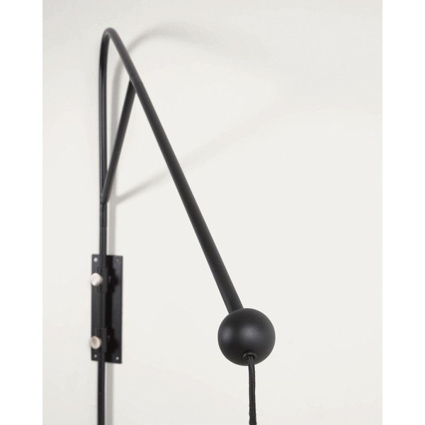 Črna stenska svetilka ø 30 cm Eleazar – Kave Home-image-3