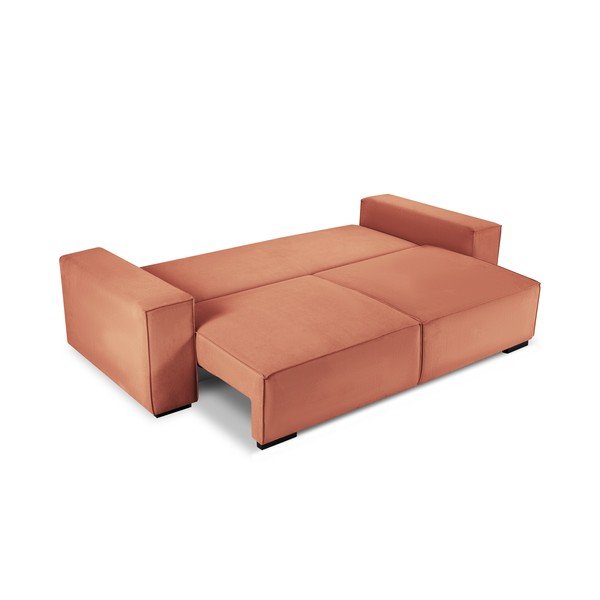 Roza žametna raztegljiva zofa Mazzini Sofas Azalea-image-3