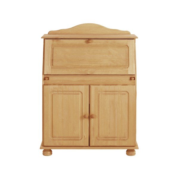 Visoka komoda iz masivnega bora s pisalno mizo v naravni barvi 107x39 cm Mette – Støraa
