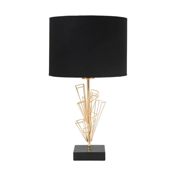 Namizna svetilka v črni in zlati barvi Mauro Ferretti Glam Olig, višina 45 cm