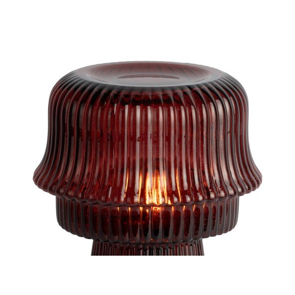 Bordo rdeča steklena namizna svetilka (višina 26 cm) Cadiz – Leitmotiv-image-3