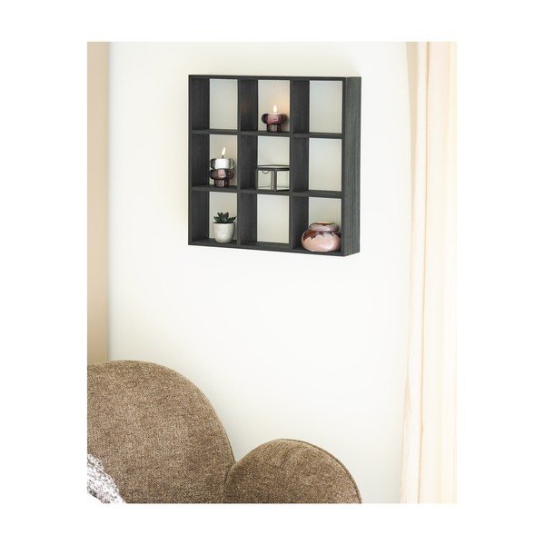 Črna večnivojska polica iz masivnega bora 46 cm Moss – House Nordic-image-1