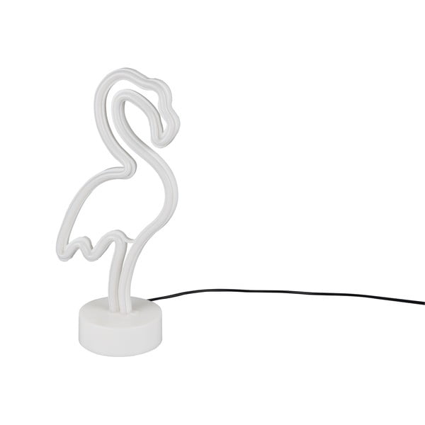 Bela namizna svetilka LED (višina 29 cm) Flamingo - Trio