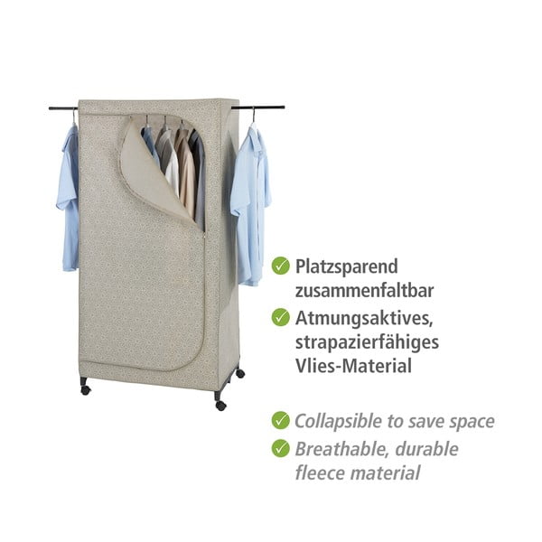 Bež tekstilna garderobna omara 75x160 cm Balance – Wenko-image-2