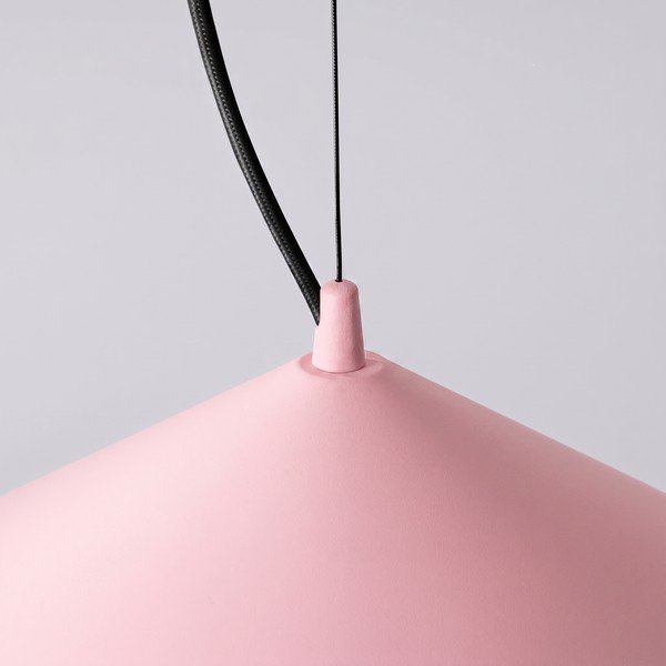 Rožnata kovinska LED viseča svetilka ø 50 cm FINT – Thoro-image-3