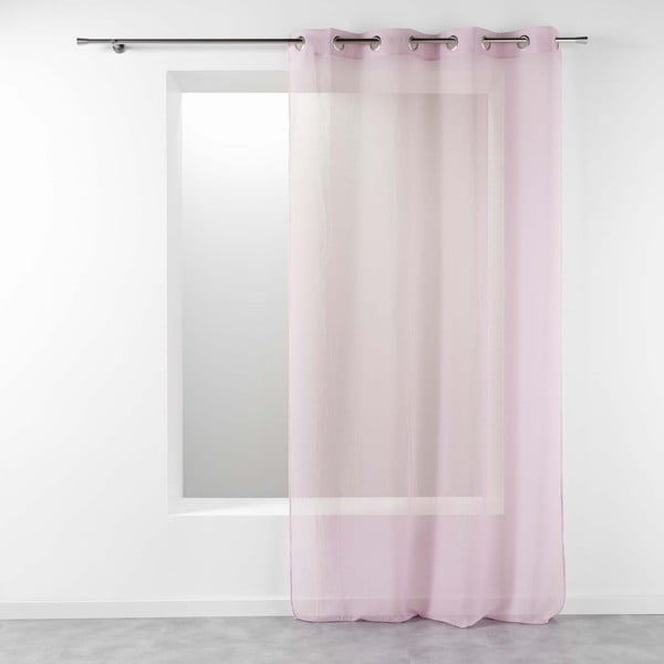 Rožnata prosojna zavesa 140x280 cm Telma – douceur d'intérieur