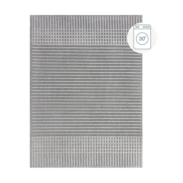 Siva pralna preproga iz šenila 120x160 cm Elton – Flair Rugs