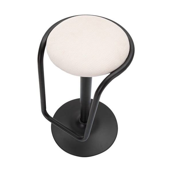 Bel/črn oblazinjen barsko stol z nastavljivo višino (višina sedeža 61 cm) Destiny – Mauro Ferretti-image-4