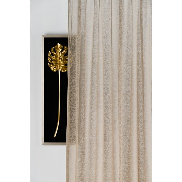 Bež/zlata prosojna zavesa 140x245 cm Carmine – Mendola Fabrics
