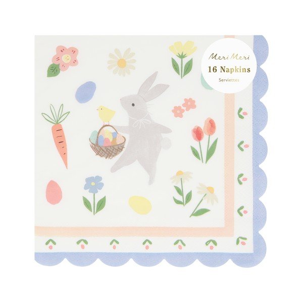 Papirnati prtički v kompletu 16 ks Easter Bunny – Meri Meri-image-2