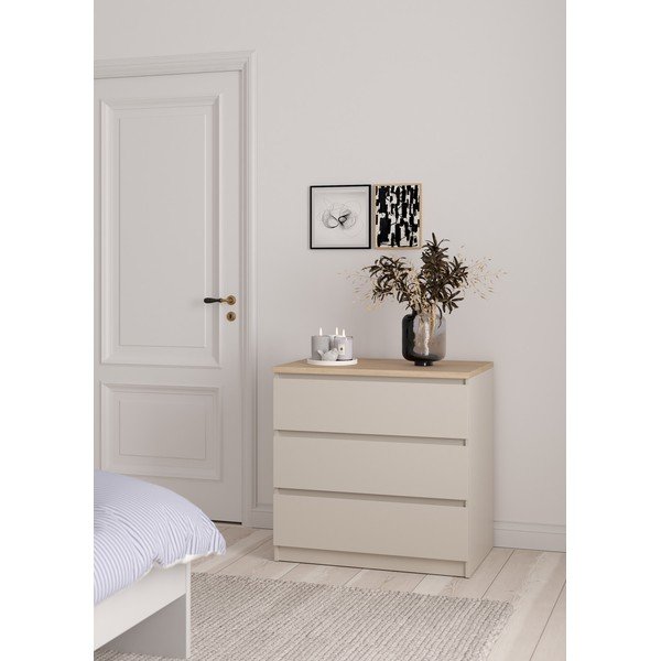 Kremno bela komoda 77x76x50 cm Naia – Tvilum-image-1