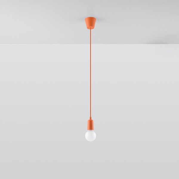Oranžna viseča svetilka ø 5 cm Rene – Sollux-image-3