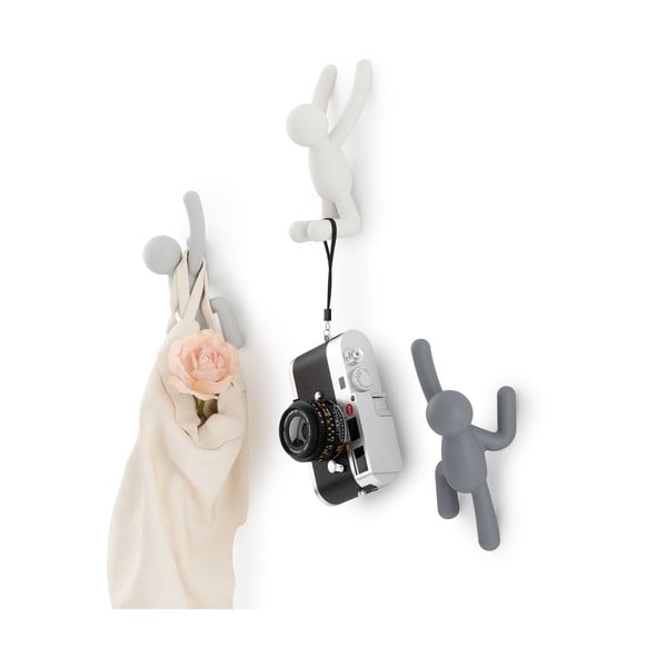 Stenski plastični obešalniki v kompletu 3 kos Buddy - Umbra-image-3