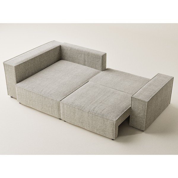 Bež raztegljiva/s prostorom za shranjevanje kotna sedežna garnitura iz šenilje (levi kot/v obliki črke L) Tonga – Maison de Rêve-image-3