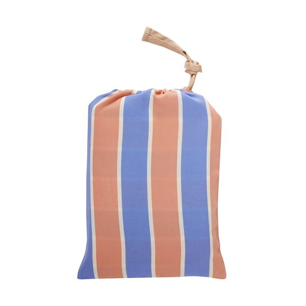 Modro-oranžna posteljnina iz bombažnega satena Hübsch Hilda, 140 x 200 cm-image-2