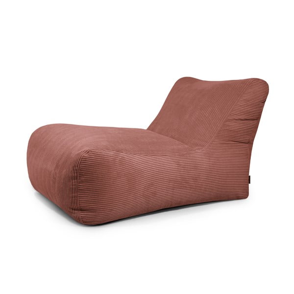 Opečnato oranžna vreča za sedenje iz rebrastega žameta Lounge 100 – SLOWDOWN