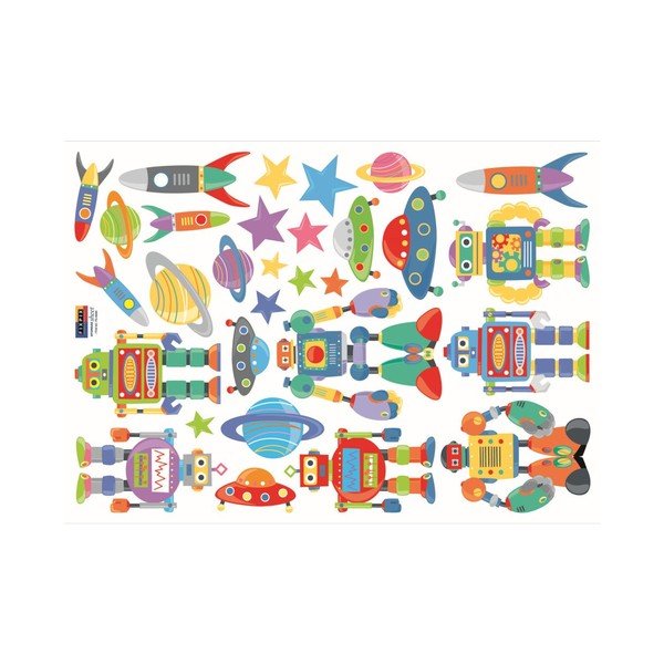 Stenska nalepka Roboti Kid-image-1