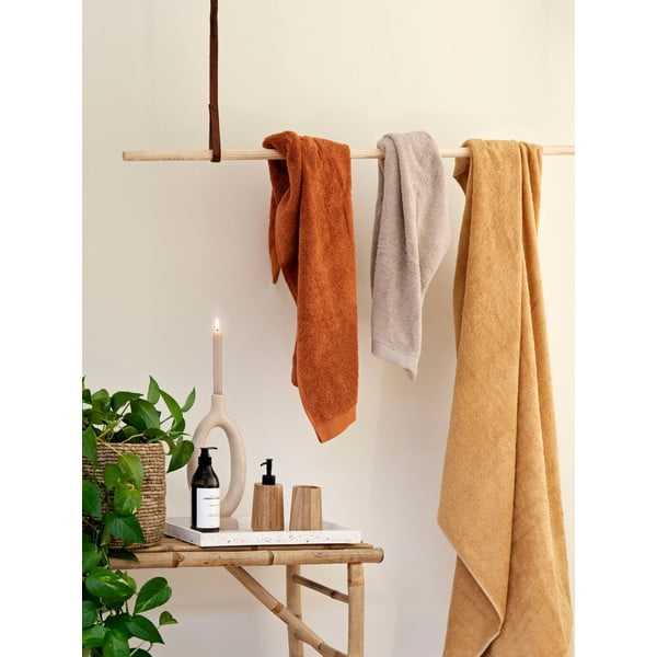 Oranžna brisača iz organskega bombaža 140x70 cm Original Organic - Bahne & CO-image-1