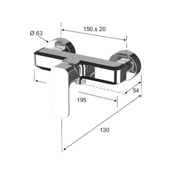 Stenska armatura za tuš v zlati barvi (1 izhod) Spy – Sapho-image-4