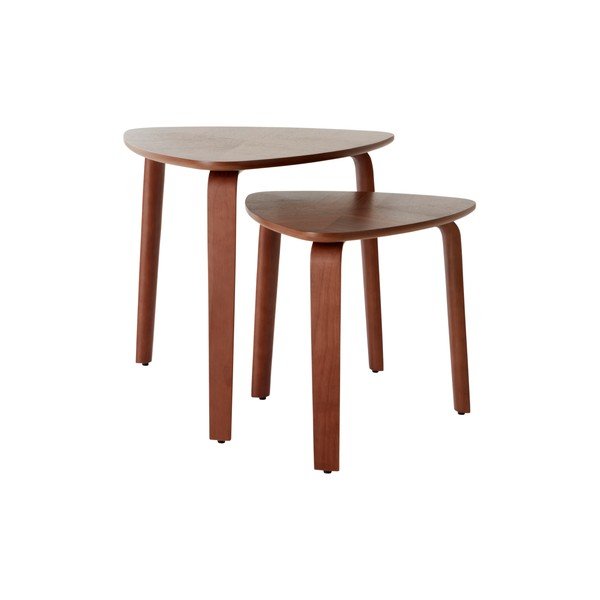 Stranske mizice v kompletu 2 ks v orehovem dekorju 55x56 cm Tulua – Jotex