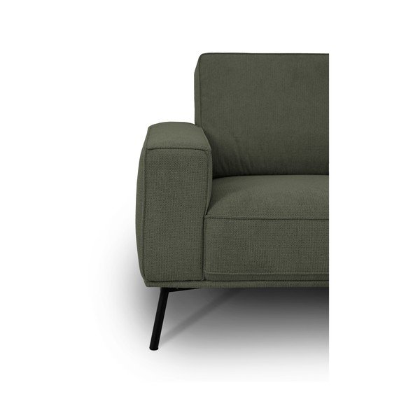 Temno zelena kotna sedežna garnitura iz šenilje (desni kot/v obliki črke L) Amsterdam – Scandic-image-4