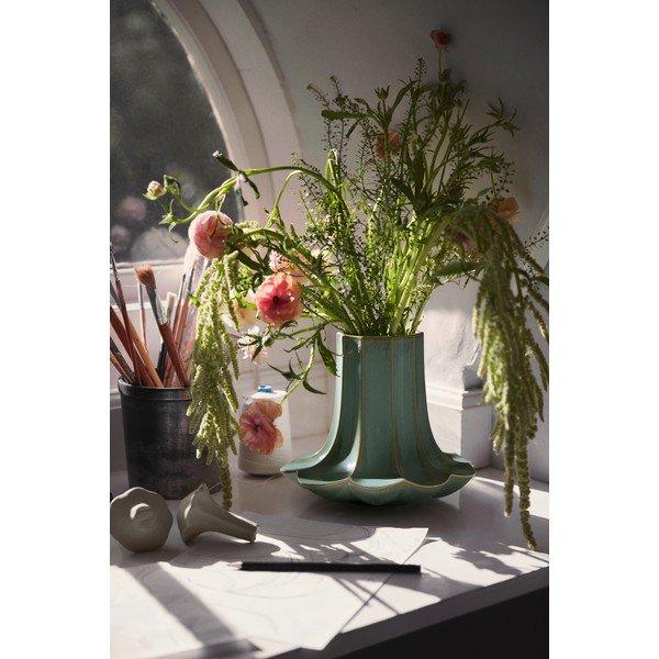 Svetlo zelena keramična vaza (višina 20,5 cm) Kantarel – Kähler Design-image-3