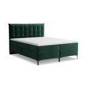 Temno zelena boxspring postelja s prostorom za shranjevanje 180x200 cm Mikana – Makamii