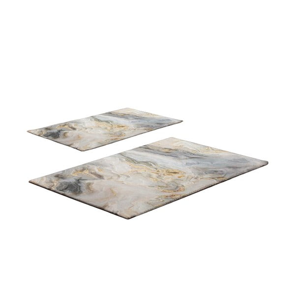 Sive/bež kopalniške preproge v kompletu 2 ks 60x100 cm – Foutastic