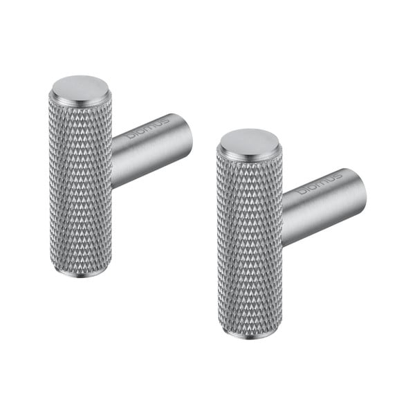 Kovinski stenski obešalniki v kompletu 2 ks v mat srebrni barvi Rof – Blomus