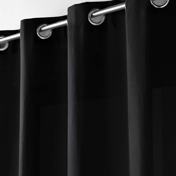 Črna zavesa iz mikrovlaken 140x280 cm Absolu – douceur d'intérieur-image-2