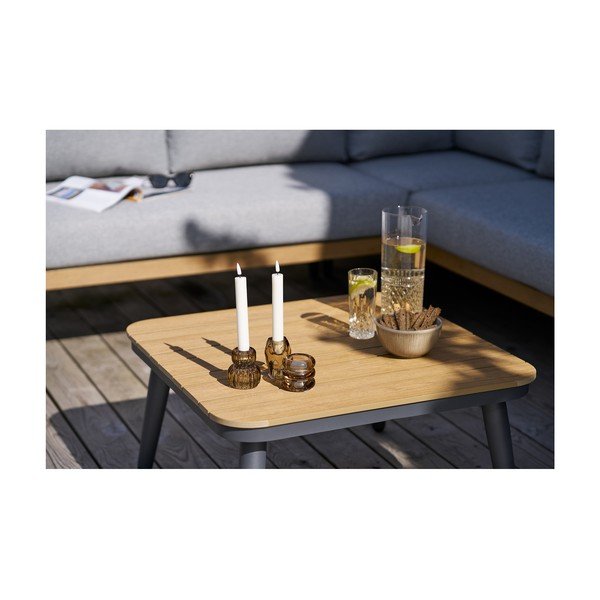 Siva oblazinjena vrtna garnitura za 4 osebe Comillas – House Nordic-image-3