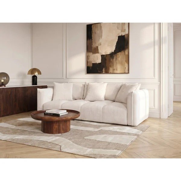 Bela sedežna garnitura iz šenilje Harlem – Bobochic Paris-image-1