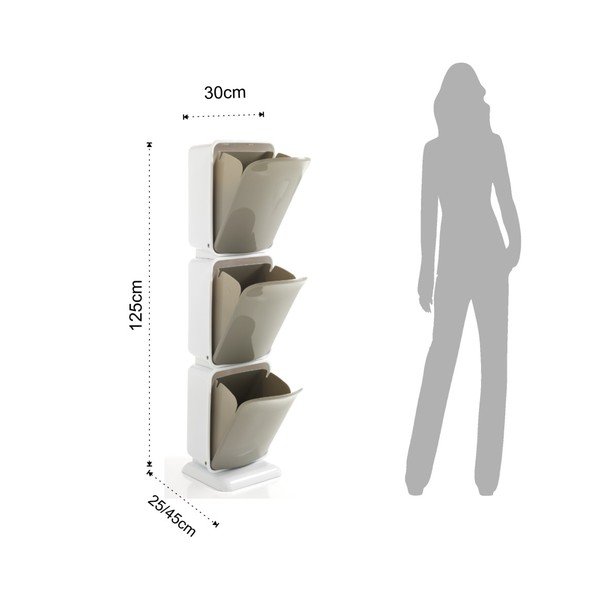 Koš za odpadke s 3 predali Tomasucci Riky, višina 125 cm-image-2