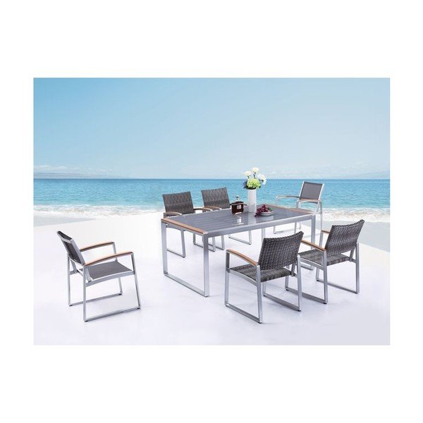 Siv vrtni fotelj Ava – Garden Pleasure-image-4