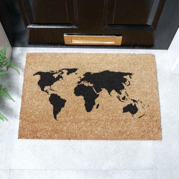 Predpražnik iz kokosovih vlaken 40x60 cm World Map – Artsy Doormats-image-2
