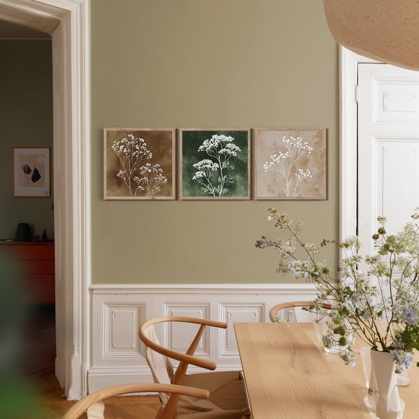 Slike v kompletu 3 ks 30x30 cm Floral Imprint – Styler-image-1