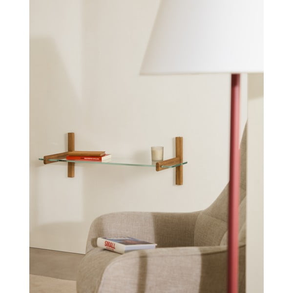 Steklen sistem modularnih polic v naravni barvi 90x28x30,5 cm Sitra – Kave Home-image-1