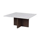 Belo-rjava mizica iz marmorja 90x90 cm Brooksville - Rowico