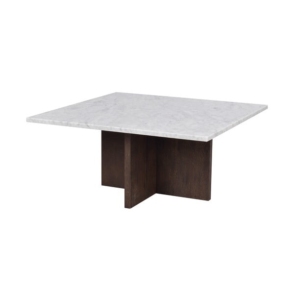 Belo-rjava mizica iz marmorja 90x90 cm Brooksville - Rowico