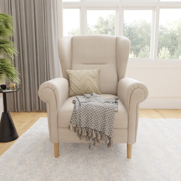 Bež fotelj z naslonom Swan – Ropez-image-1