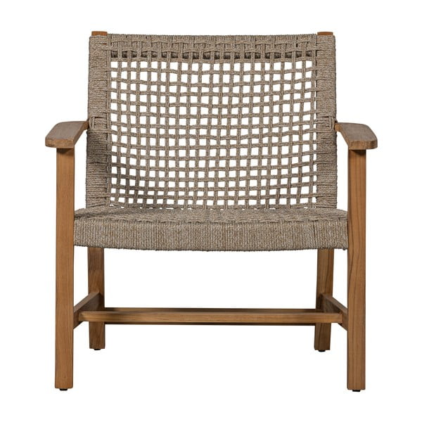 Vrtni fotelj iz masivnega lesa v bež in naravni barvi Copper – Exotan-image-3