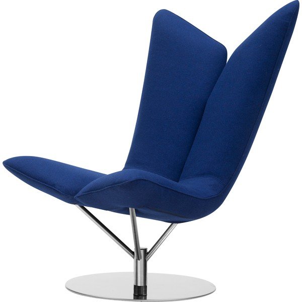 Temno moder vrtljiv stol Softline Angel-image-2