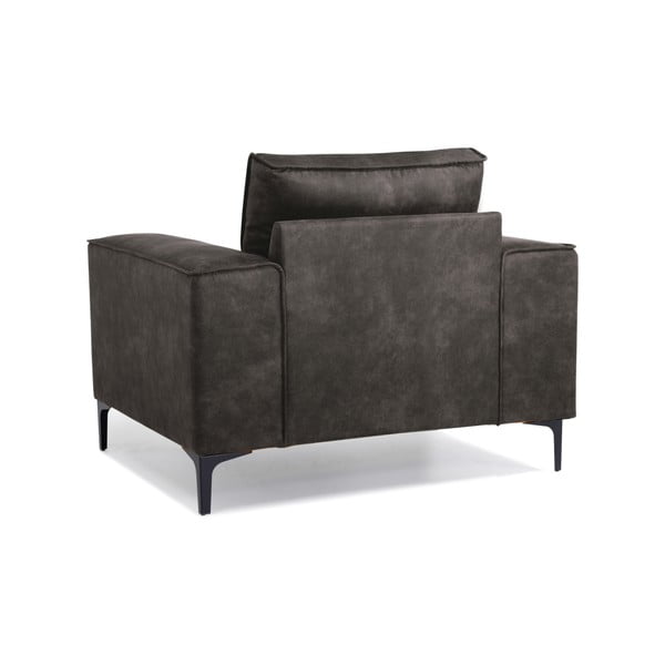 Antracitno siv fotelj iz umetnega usnja Scandic Copenhagen Preston-image-3