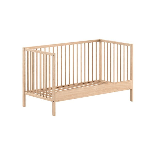Otroška posteljica iz masivnega bora 70x140 cm v naravni barvi DINO – Vipack-image-2