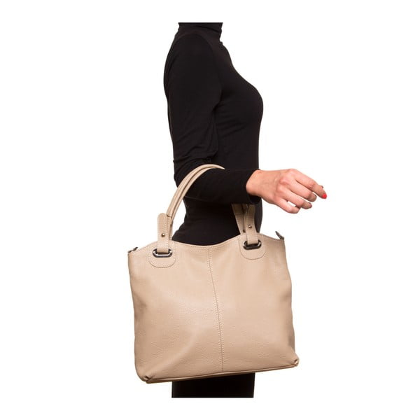 Sivo-rjava usnjena torbica Luisa Vannini Nena-image-4