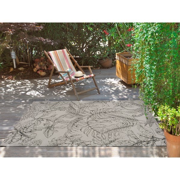 Krem zunanja preproga Universal Tokio Leaf, 135 x 190 cm-image-1