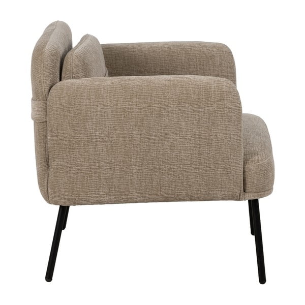 Bež fotelj iz šenilje Bind – Ixia-image-3