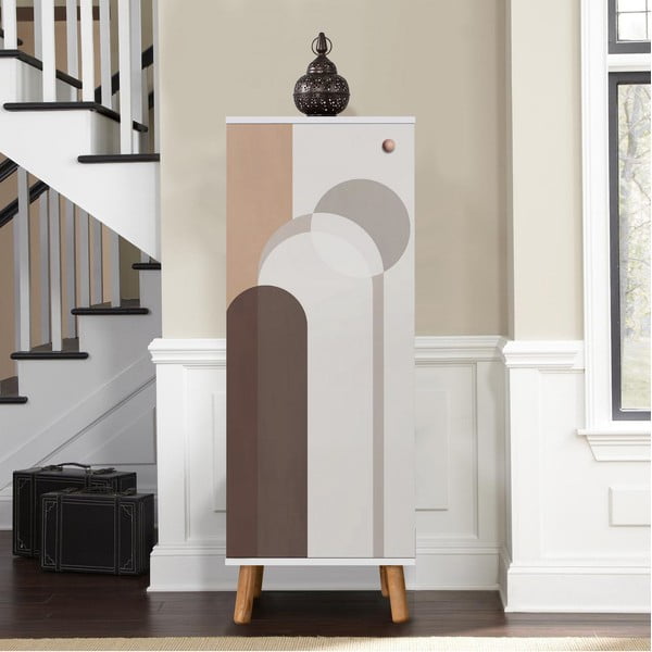 Bela omarica 50x135 cm Vegas – Kalune Design-image-4