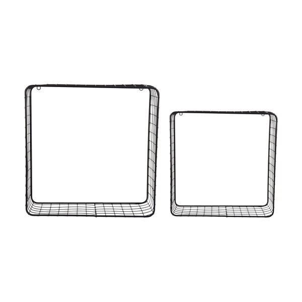 Črne jeklene police v kompletu 2 ks 35 cm Reja – PT LIVING